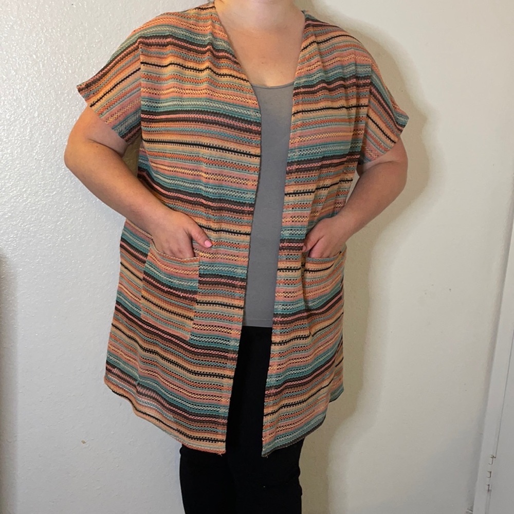 Multicolor lightweight cardigan